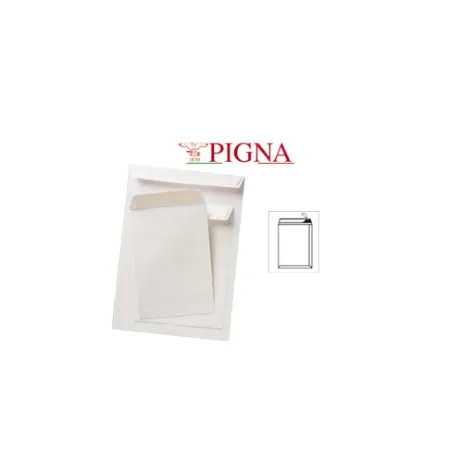 BUSTE A PIGNA SACCO BIANCHE 190X260MM 80GR ADESIVA COMPETITOR 500 PEZZI