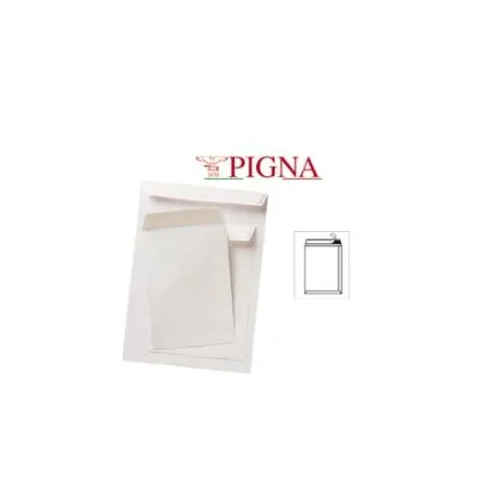 BUSTE A PIGNA SACCO BIANCHE 190X260MM 80GR ADESIVA COMPETITOR 500 PEZZI