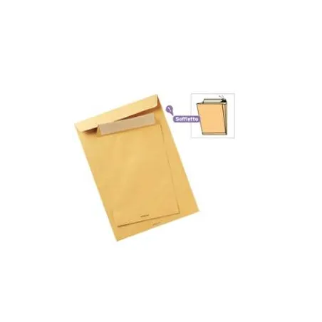 250 BUSTE AVANA 190X260X40MM 100GR C/SOFFIETTO E STRIP LARGEMAIL PIGNA