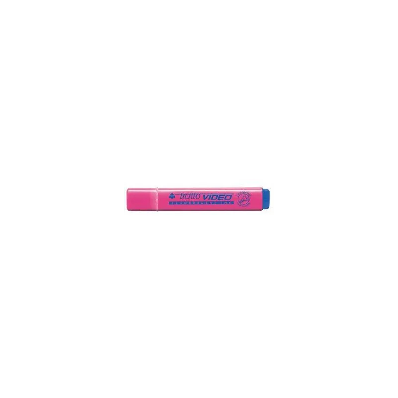 EVIDENZIATORE TRATTO VIDEO ROSA PUNTA SCALPELLO