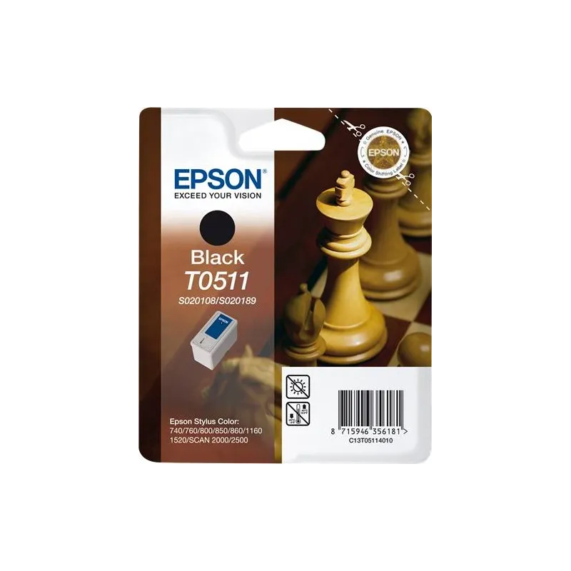 ORIGINAL Epson Cartuccia d'inchiostro nero C13T05114010 SO20108/SO20189 ~900 Pagine 24ml