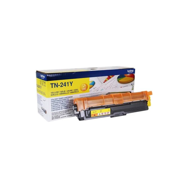 ORIGINAL Toner Brother TN-241Y Giallo 1400 Pagine ORIGINAL Toner Brother TN-241Y Giallo 1400 Pagine