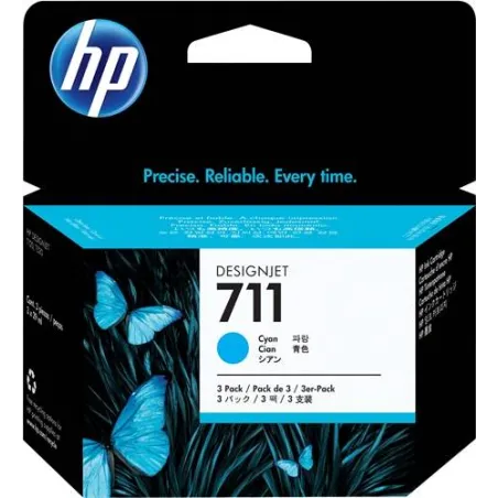 Cartuccia d'inchiostro HP ciano CZ134A 711 3-Pack 29 ml