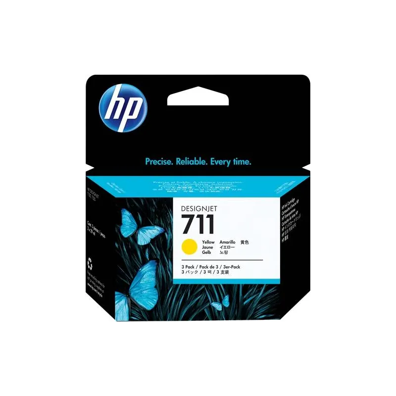 Cartuccia d'inchiostro HP giallo CZ136A 711 3-Pack 29 ml