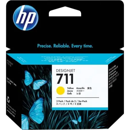 Cartuccia d'inchiostro HP giallo CZ136A 711 3-Pack 29 ml