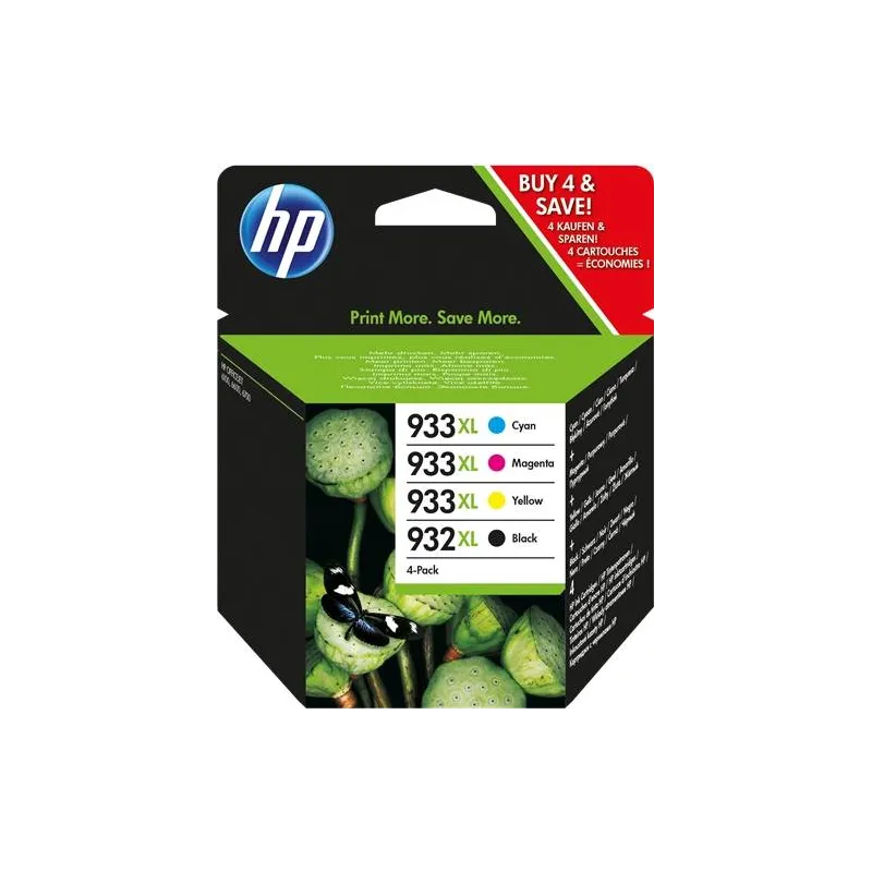 ORIGINAL Cartucce Inkjet  HP C2P42AE 932 XL / 933 XL Serie Colori più Nero bk/c/m/y