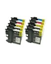 Cartuccia Brother Multipack 10 Pezzi 4nero 2Ciano 2Magenta 2Giallo LC-1100
