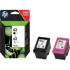 Cartuccia HP Multipack nero + colori  inchiostro HP 62 C2P04AE + C2P06AE Originali