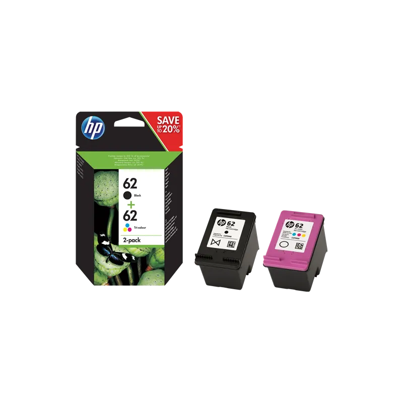 Cartuccia HP Multipack nero + colori  inchiostro HP 62 C2P04AE + C2P06AE Originali