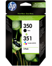 ORIGINAL HP Cartuccia d'inchiostro nero + colore SD412EE 350 + 351 ~ Pagine 200 Multi Pack ORIGINAL HP Cartuccia d'inchiostro nero + colore SD412EE 350 + 351 ~ Pagine 200 Multi Pack