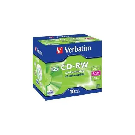 CD-Rw  "Riscrivibile" Verbatim 0,700 GB Custodia Slin  10 Pezzi