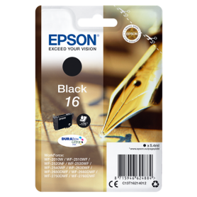 ORIGINAL Epson Cartuccia d'inchiostro nero C13T16214010 T1621 175 Pagine 5.4ml