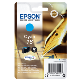 ORIGINAL Epson Cartuccia d'inchiostro ciano C13T16224012 T1622 165 Pagine 3.1ml