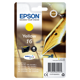 ORIGINAL Epson Cartuccia d'inchiostro giallo C13T16244012 T1624 165 Pagine 3.1ml
