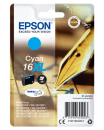 ORIGINAL Cartuccia Inkjet Epson C13T16324012 T1632 Ciano 450 Pagine 6.5ml ORIGINAL Cartuccia Inkjet Epson C13T16324012 T1632 Ciano 450 Pagine 6.5ml