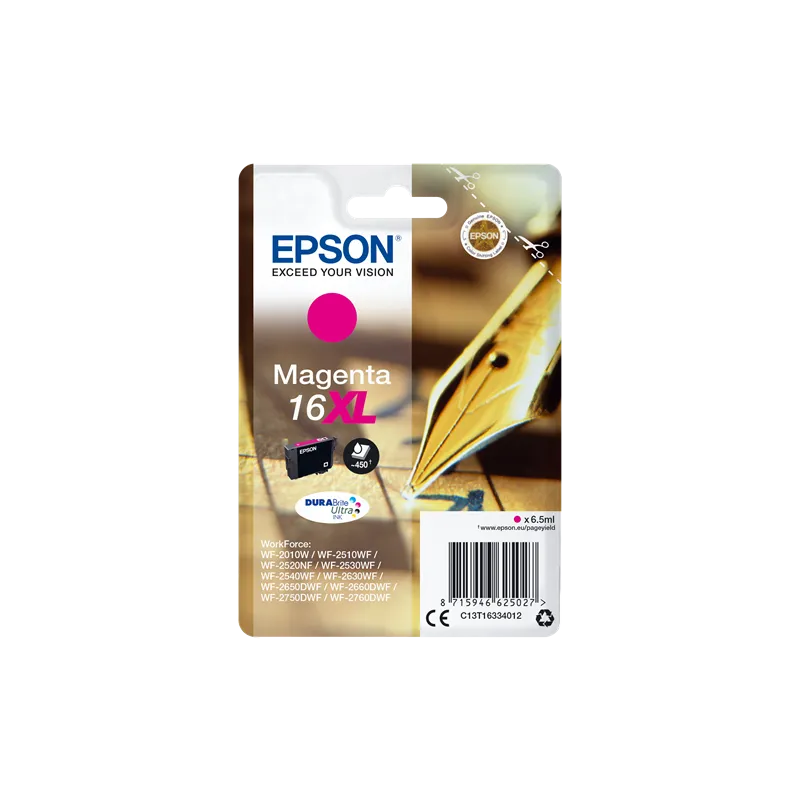 ORIGINAL Cartuccia Epson C13T16334012 T1633 450 Pagine 6.5ml XL ORIGINAL Cartuccia Epson C13T16334012 T1633 450 Pagine 6.5ml XL