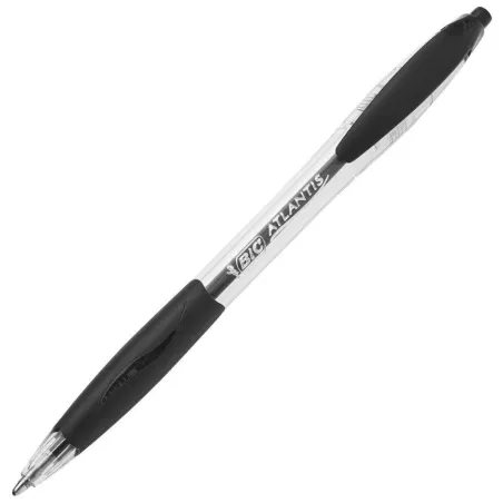 BiC Penna a sfera a scatto Atlantis Punta 1.0 mm Nero confezione 12 pezzi