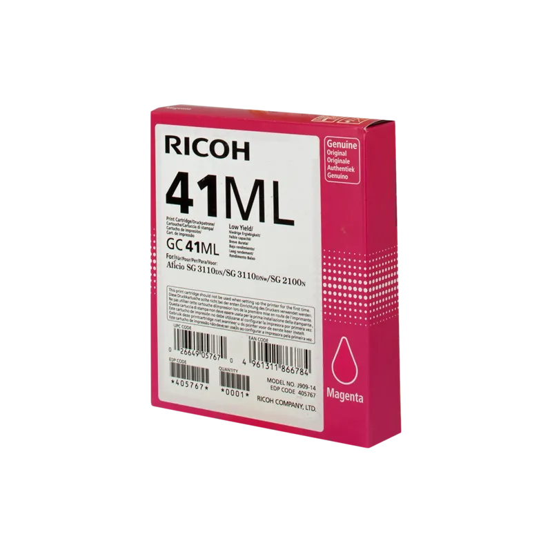 ORIGINAL Cartuccia Ricoh gel 405767 GC 41 ml Magenta 600 Pagine ORIGINAL Cartuccia Ricoh gel 405767 GC 41 ml Magenta 600 Pagine