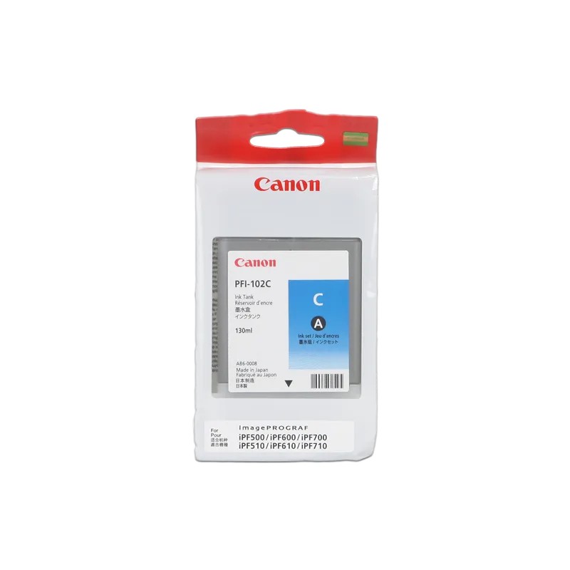 ORIGINAL Cartuccia Canon nk jet  PFI-102c Ciano 0896B001 130ml