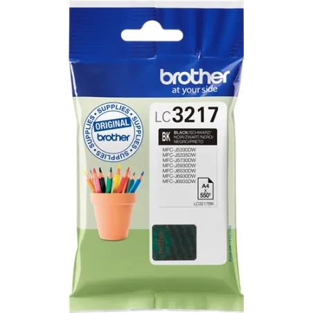 ORIGINAL Cartuccia Brother Inkjet LC3217BK Nero 550 Pagine