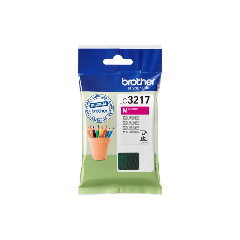 ORIGINAL Cartuccia Brother Inkjet LC3217M Magenta 550 Pagine ORIGINAL Cartuccia Brother Inkjet LC3217M Magenta 550 Pagine