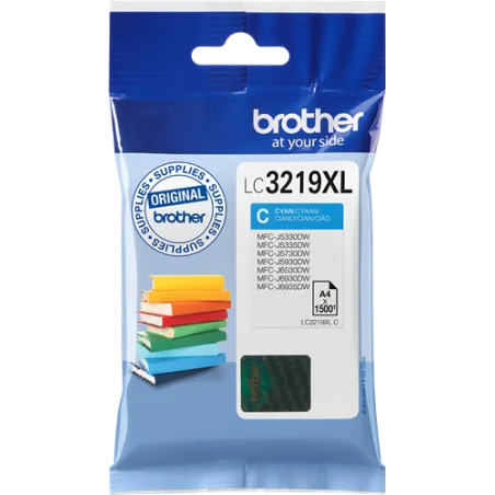ORIGINAL Cartuccia Brother Inkjet LC3219XLC Ciano 1.500 Pagine