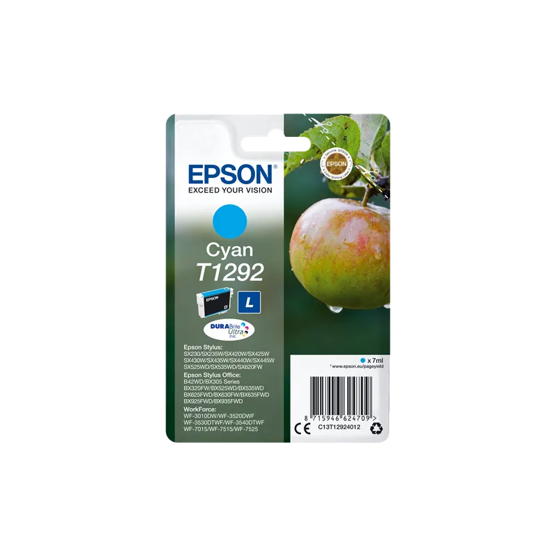 ORIGINAL Cartuccia Epson Inkjet C13T12924012 Ciano T1292 470 Pagine