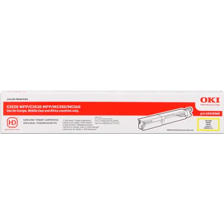 ORIGINAL Toner OKI 43459369 Giallo 2500 Pagine