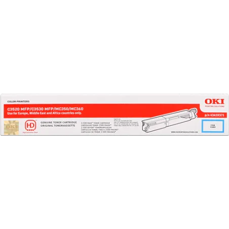 ORIGINAL Toner OKI 43459371Ciano 2500 Copie