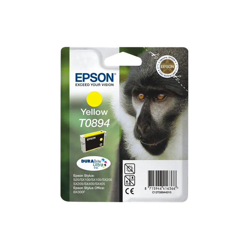 ORIGINAL Cartuccia Inkjet Epson T0894 C13T08944011 Giallo 225 Pagine