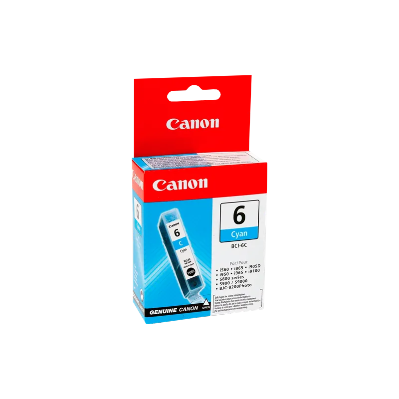 ORIGINAL Cartuccia Inkjet Canon BCI-6c 4706A002 Ciano 280 Pagine 13ml