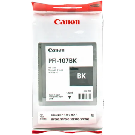 ORIGINAL Cartuccia Inkjet Canon PFI-107bk 6705B001 Nero  130ml
