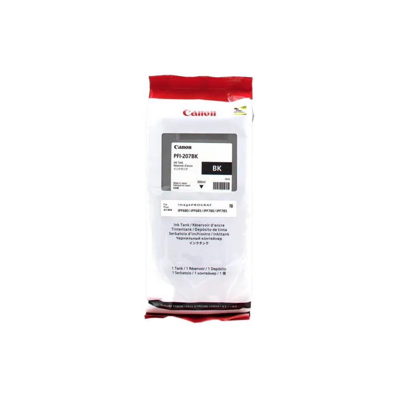 ORIGINAL Cartuccia Inkjet Canon PFI-207bk 8789B001 Nero 300ml