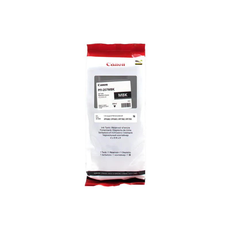 ORIGINAL Cartuccia Inkjet Canon PFI-207mbk 8788B001 Nero Opaco 300ml