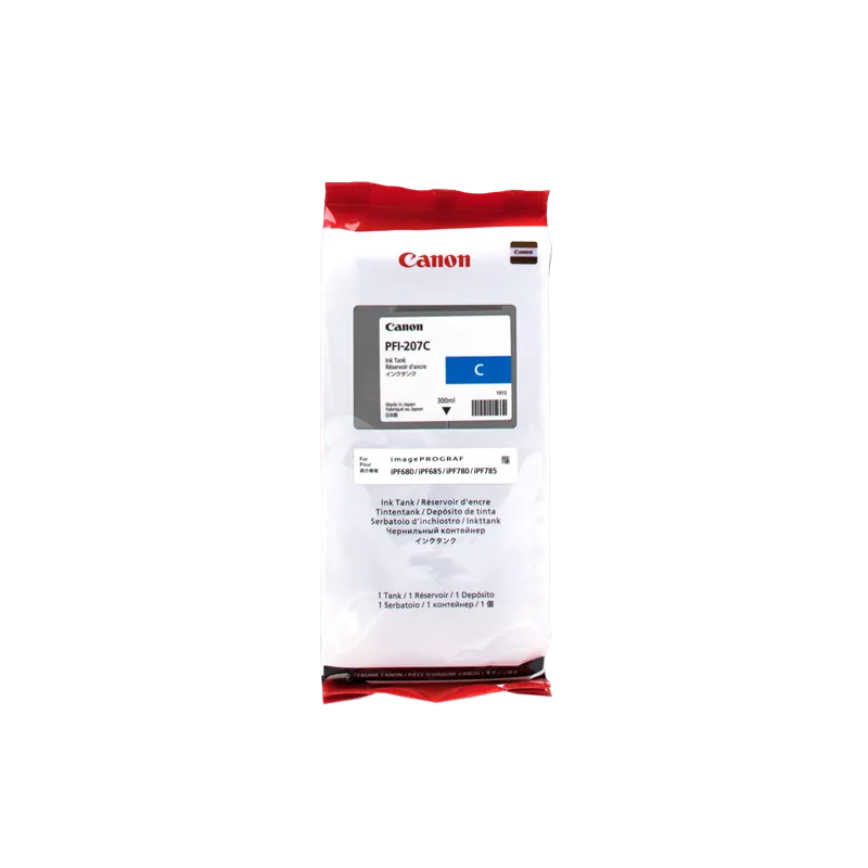 ORIGINAL Cartuccia Inkjet Canon PFI-207c 8790B001 Ciano 300ml