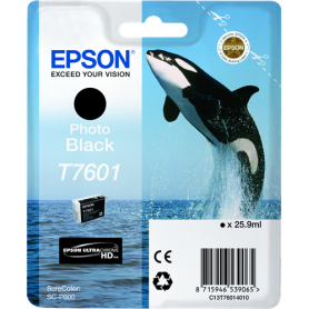 ORIGINAL Cartuccia Inkjet Epson T7601 / C13T76014010 Nero 25.9ml