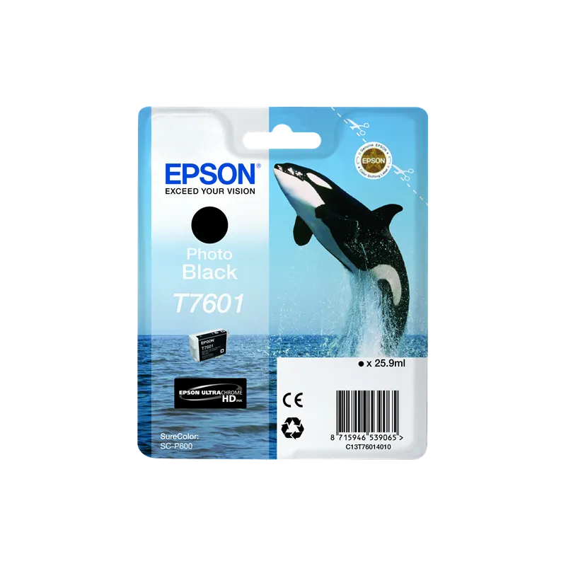 ORIGINAL Cartuccia Inkjet Epson T7601 / C13T76014010 Nero 25.9ml
