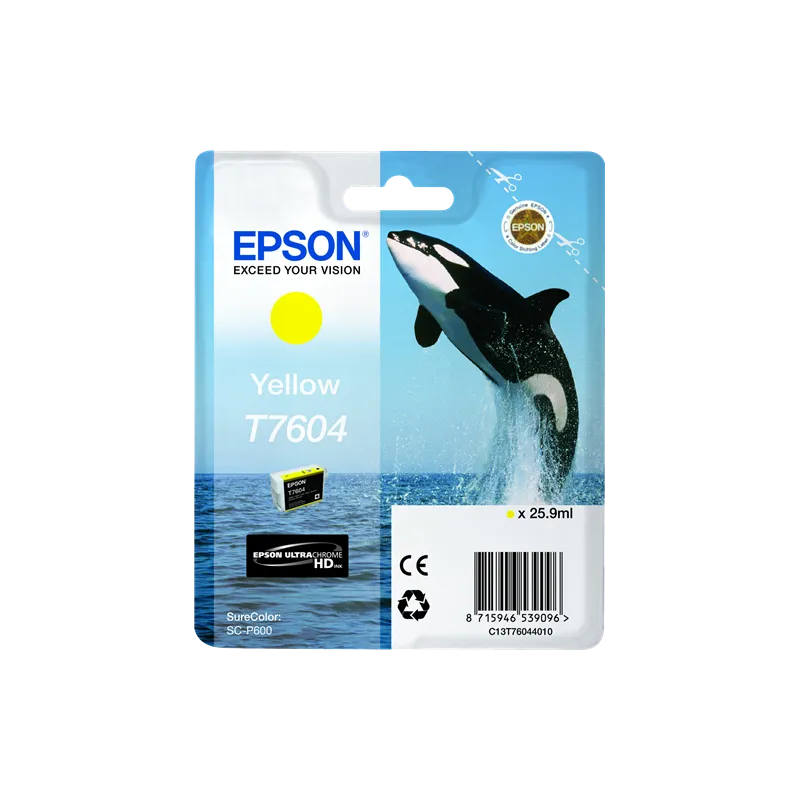 ORIGINAL Cartuccia Inkjet Epson C13T76044010 / T7604  Giallo 2100 Pagine 25.9ml