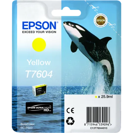 ORIGINAL Cartuccia Inkjet Epson C13T76044010 / T7604  Giallo 2100 Pagine 25.9ml