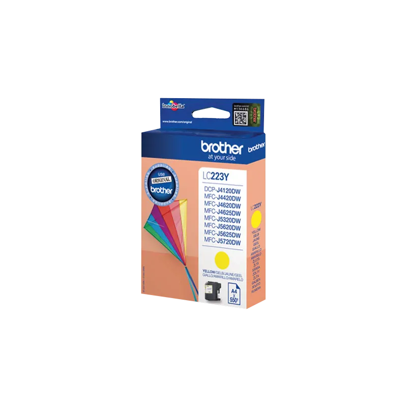 Cartuccia Brother LC223Y Originale Brother LC-223 Giallo 550 Pagine