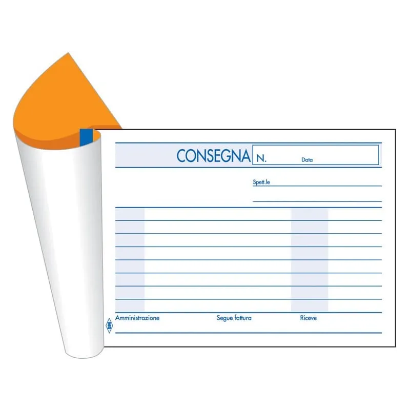 Buoni consegna duplice copia cm 16.5x12 blocco 50x2 FG