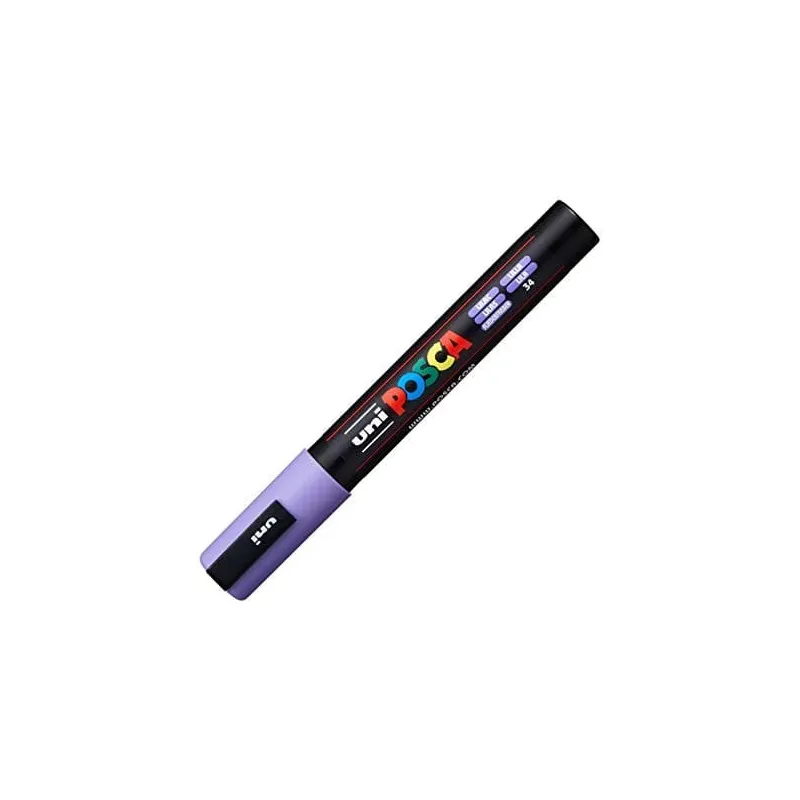 Marcatore Uni Posca PC5M - lilla - punta media da 1,8 a 2,5mm - Uni Mitsubishi Marcatore Uni Posca PC5M - lilla - punta media da 1,8 a 2,5mm - Uni Mitsubishi