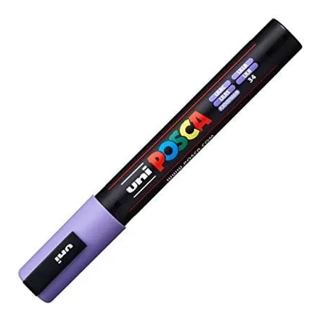Marcatore Uni Posca PC5M - lilla  - punta media da 1,8 a 2,5mm - Uni Mitsubishi