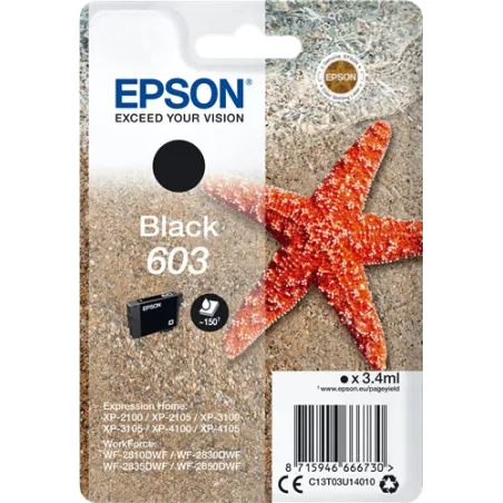 Cartuccia Epson 603 Nero C13T03U14010