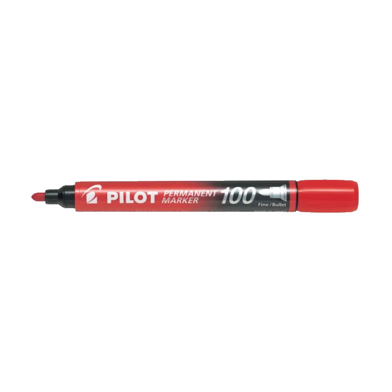 Pilot Permanent Marker 100 Rosso Punta tonda fine