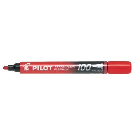 Pilot Permanent Marker 100 Rosso Punta tonda fine