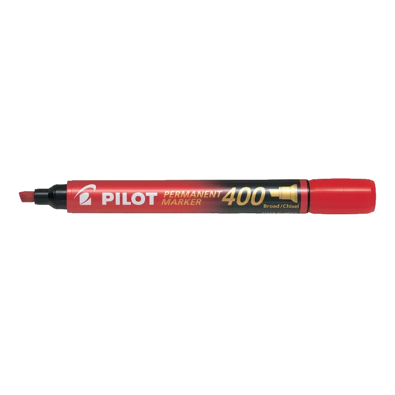 Pilot Permanent Marker 400 Rosso Punta scalpello broad