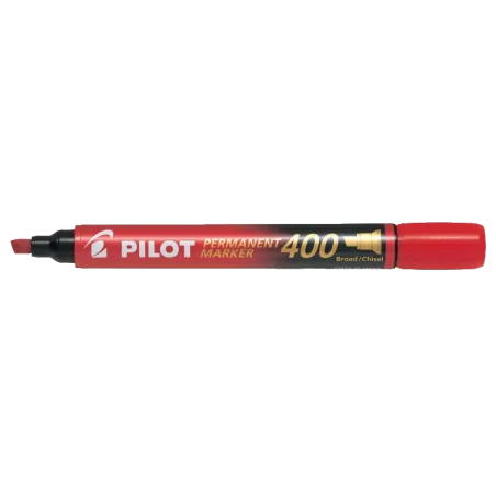 Pilot Permanent Marker 400 Rosso Punta scalpello broad