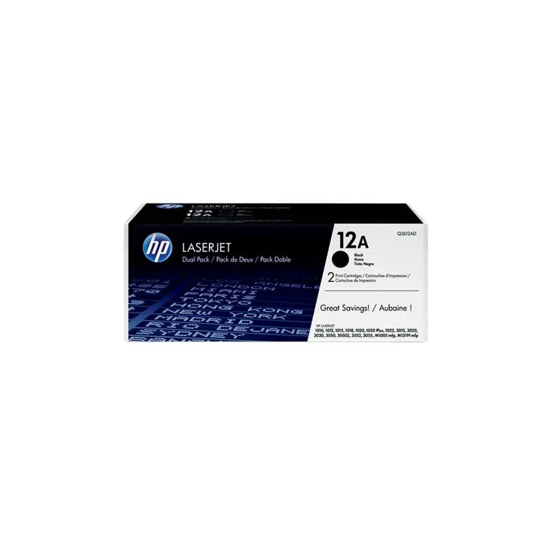 ORIGINAL Toner HP Q2612A 12A Nero 2000 Pagine ORIGINAL Toner HP Q2612A 12A Nero 2000 Pagine