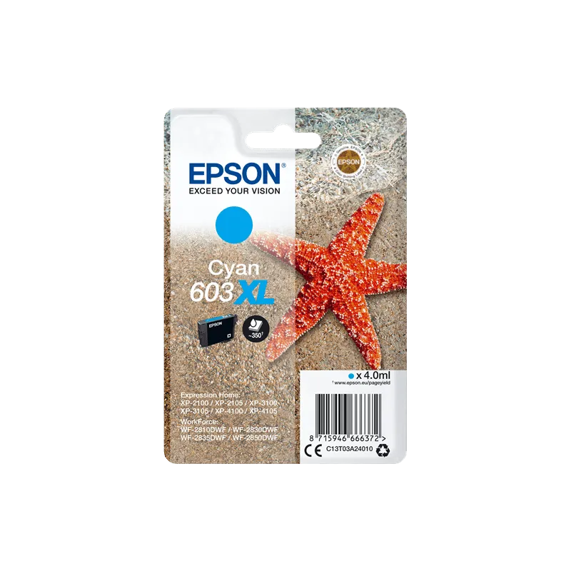 Cartuccia Epson 603XL C13T03A24010 Originale Ciano